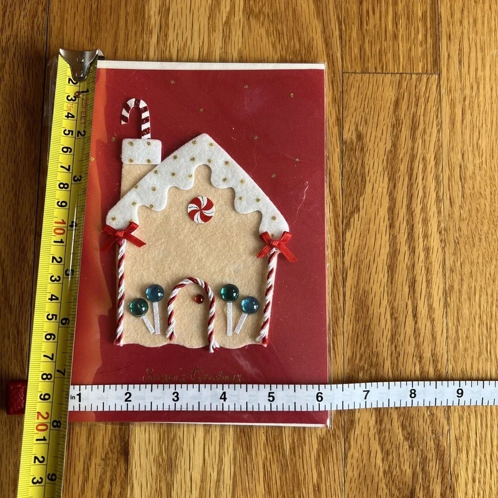 Burgoyne Fine Greeting Cards Holiday Christmas Card Sealed Santa Ornaments Snow‎